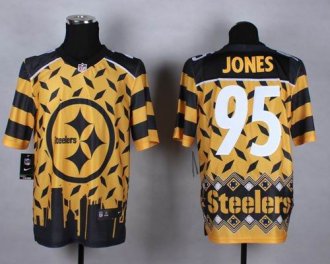 Nike Pittsburgh Steelers #95 Jarvis Jones Gold NFL Elite Noble Fashion Jersey