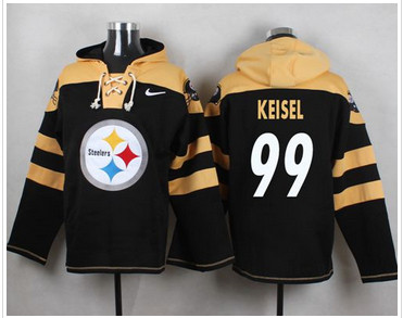Nike Pittsburgh Steelers #99 Brett Keisel Black Player Pullover NFL Hoodie