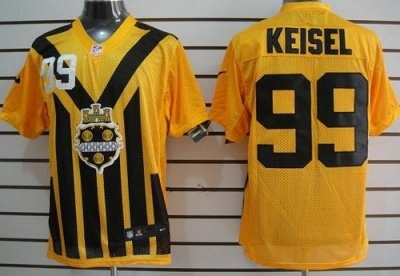 NEW Pittsburgh Steelers #99 Keisel Yellow NEW 1933s Throwback Jerseys(elite)
