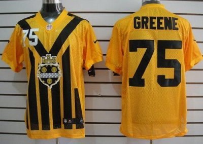NEW Pittsburgh Steelers 75 Joe Greene Yellow NEW 1933s Throwback Jerseys(elite)