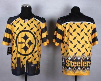 Nike Pittsburgh Steelers Blank Gold NFL Elite Noble Fashion Jersey