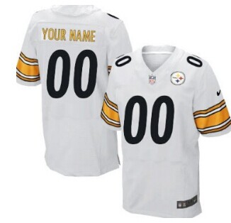 Nike Pittsburgh Steelers Customized White Elite Jersey