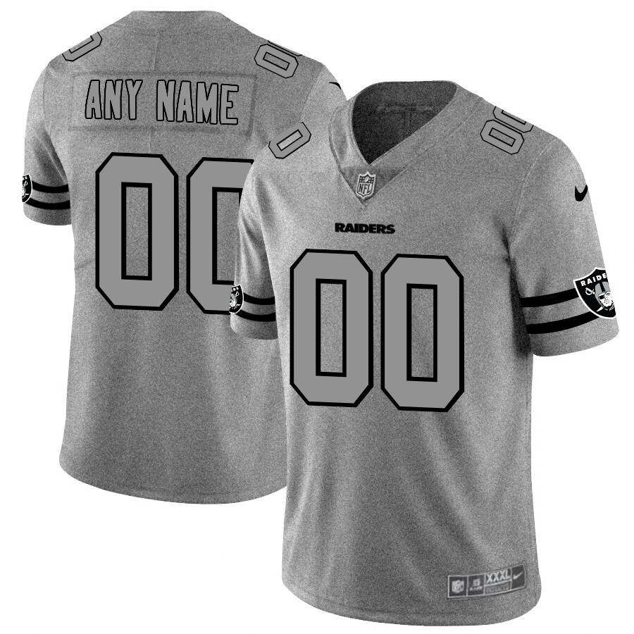 Nike Raiders Customized 2019 Gray Gridiron Gray Vapor Untouchable Limited Jersey Nike Raiders Customized 2019 Gray Gridiron Gray Vapor Untouchable Limited Jersey