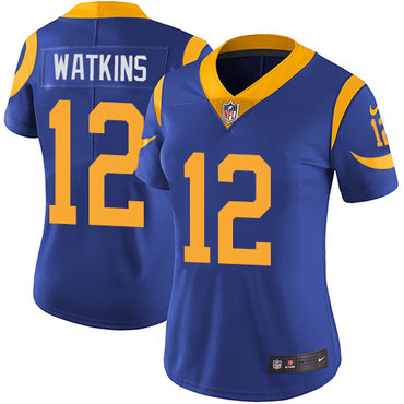 Nike Rams #12 Sammy Watkins Royal Blue Alternate Women's Stitched NFL Vapor Untouchable Limited Jersey