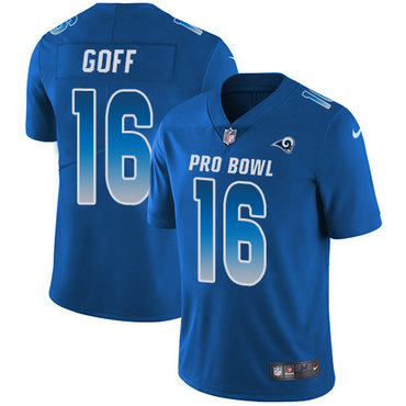 Nike Rams #16 Jared Goff Royal Youth Stitched NFL Limited NFC 2018 Pro Bowl Jersey Nike Rams #16 Jared Goff Royal Youth Stitched NFL Limited NFC 2018 Pro Bowl Jersey