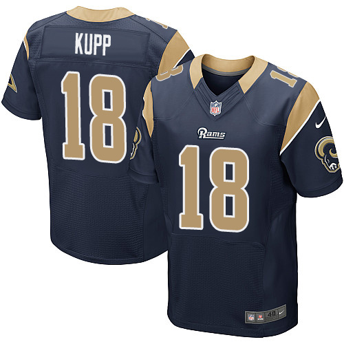 Nike Rams #18 Cooper Kupp Navy Blue Team Color Men's Stitched NFL Elite Jersey Nike Rams #18 Cooper Kupp Navy Blue Team Color Men's Stitched NFL Elite Jersey