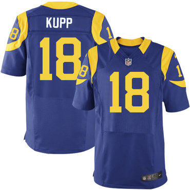Nike Rams #18 Cooper Kupp Royal Blue Alternate Men's Stitched NFL Elite Jersey Nike Rams #18 Cooper Kupp Royal Blue Alternate Men's Stitched NFL Elite Jersey