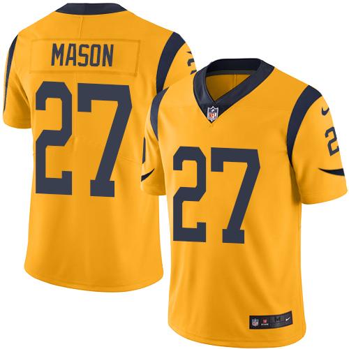 Nike Rams #27 Tre Mason Gold Men's Stitched NFL Limited Rush Jersey Nike Rams #27 Tre Mason Gold Men's Stitched NFL Limited Rush Jersey