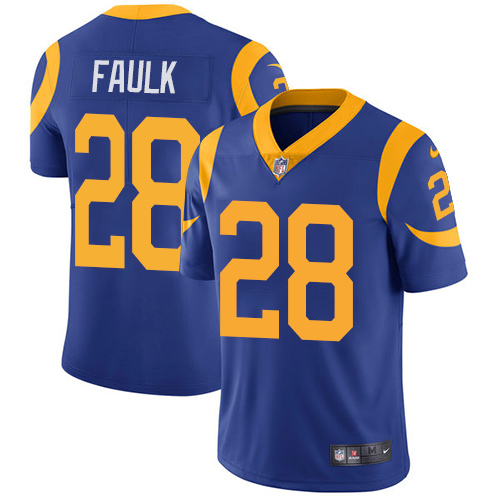 Nike Rams #28 Marshall Faulk Royal Blue Alternate Men's Stitched NFL Vapor Untouchable Limited Jersey Nike Rams #28 Marshall Faulk Royal Blue Alternate Men's Stitched NFL Vapor Untouchable Limited Jersey