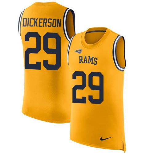 Nike Rams #29 Eric Dickerson Gold Men's Stitched NFL Limited Rush Tank Top Jersey Nike Rams #29 Eric Dickerson Gold Men's Stitched NFL Limited Rush Tank Top Jersey