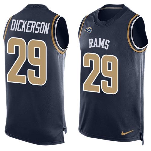 Nike Rams #29 Eric Dickerson Navy Blue Team Color Men's Stitched NFL Limited Tank Top Jersey Nike Rams #29 Eric Dickerson Navy Blue Team Color Men's Stitched NFL Limited Tank Top Jersey