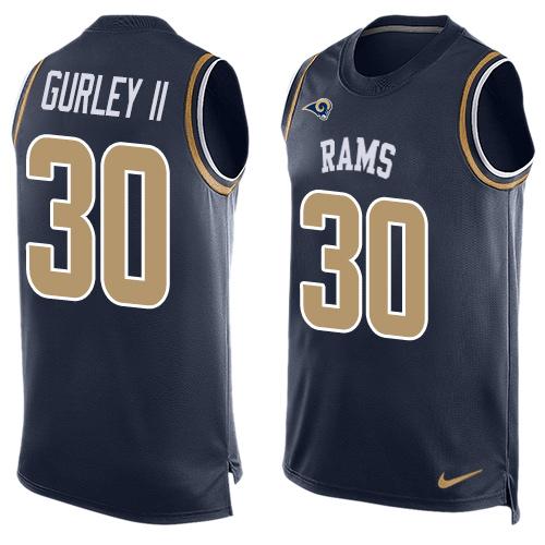 Nike Rams #30 Todd Gurley II Navy Blue Team Color Men's Stitched NFL Limited Tank Top Jersey Nike Rams #30 Todd Gurley II Navy Blue Team Color Men's Stitched NFL Limited Tank Top Jersey