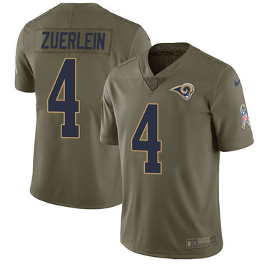 Nike Rams #4 Greg Zuerlein Olive Youth Stitched NFL Limited 2017 Salute to Service Jersey Nike Rams #4 Greg Zuerlein Olive Youth Stitched NFL Limited 2017 Salute to Service Jersey