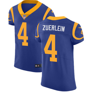 Nike Rams #4 Greg Zuerlein Royal Blue Alternate Men's Stitched NFL Vapor Untouchable Elite Jersey Nike Rams #4 Greg Zuerlein Royal Blue Alternate Men's Stitched NFL Vapor Untouchable Elite Jersey