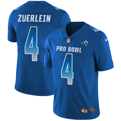 Nike Rams #4 Greg Zuerlein Royal Youth Stitched NFL Limited NFC 2018 Pro Bowl Jersey Nike Rams #4 Greg Zuerlein Royal Youth Stitched NFL Limited NFC 2018 Pro Bowl Jersey