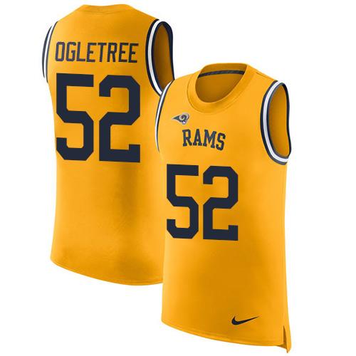 Nike Rams #52 Alec Ogletree Gold Men's Stitched NFL Limited Rush Tank Top Jersey Nike Rams #52 Alec Ogletree Gold Men's Stitched NFL Limited Rush Tank Top Jersey