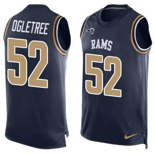 Nike Rams #52 Alec Ogletree Navy Blue Team Color Men's Stitched NFL Limited Tank Top Jersey Nike Rams #52 Alec Ogletree Navy Blue Team Color Men's Stitched NFL Limited Tank Top Jersey