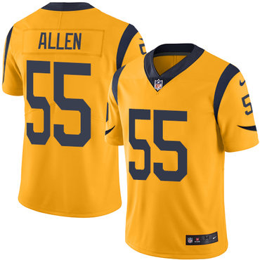 Nike Rams #55 Brian Allen Gold Men's Stitched NFL Limited Rush Jersey Nike Rams #55 Brian Allen Gold Men's Stitched NFL Limited Rush Jersey