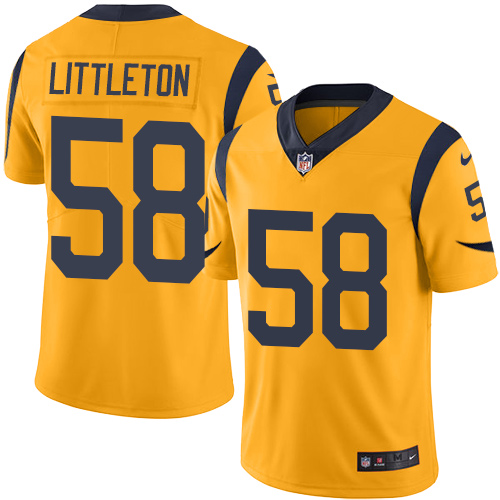 Nike Rams #58 Cory Littleton Gold Men's Stitched NFL Limited Rush Jersey Nike Rams #58 Cory Littleton Gold Men's Stitched NFL Limited Rush Jersey