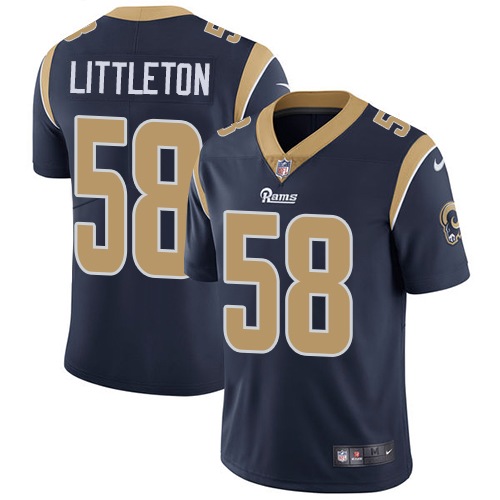 Nike Rams #58 Cory Littleton Navy Blue Team Color Men's Stitched NFL Vapor Untouchable Limited Jersey Nike Rams #58 Cory Littleton Navy Blue Team Color Men's Stitched NFL Vapor Untouchable Limited Jersey