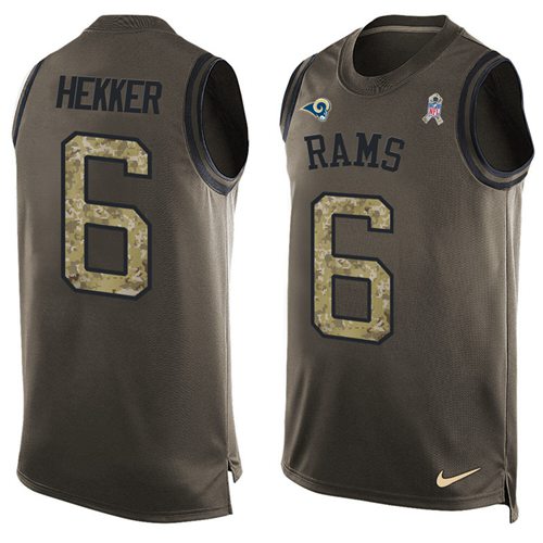 Nike Rams #6 Johnny Hekker Green Men's Stitched NFL Limited Salute To Service Tank Top Jersey Nike Rams #6 Johnny Hekker Green Men's Stitched NFL Limited Salute To Service Tank Top Jersey