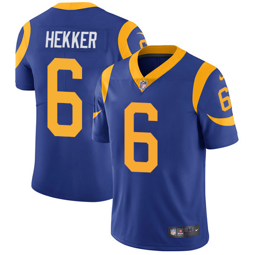 Nike Rams #6 Johnny Hekker Royal Blue Alternate Men's Stitched NFL Vapor Untouchable Limited Jersey Nike Rams #6 Johnny Hekker Royal Blue Alternate Men's Stitched NFL Vapor Untouchable Limited Jersey