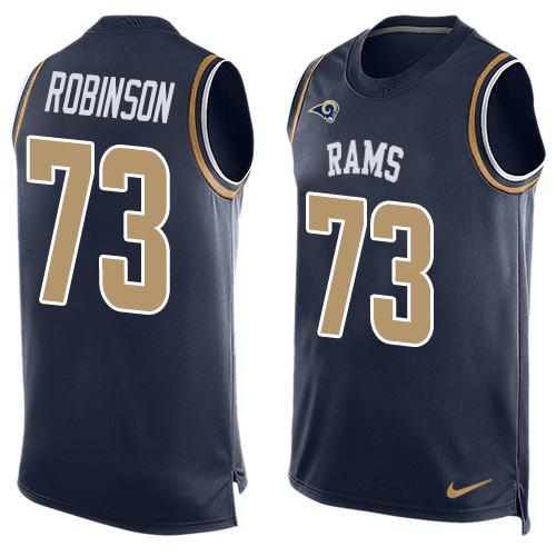 Nike Rams #73 Greg Robinson Navy Blue Team Color Men's Stitched NFL Limited Tank Top Jersey Nike Rams #73 Greg Robinson Navy Blue Team Color Men's Stitched NFL Limited Tank Top Jersey