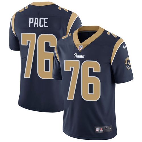 Nike Rams #76 Orlando Pace Navy Blue Team Color Men's Stitched NFL Vapor Untouchable Limited Jersey Nike Rams #76 Orlando Pace Navy Blue Team Color Men's Stitched NFL Vapor Untouchable Limited Jersey