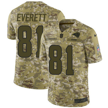 Nike Rams #81 Gerald Everett Camo Youth Stitched NFL Limited 2018 Salute to Service Jersey Nike Rams #81 Gerald Everett Camo Youth Stitched NFL Limited 2018 Salute to Service Jersey