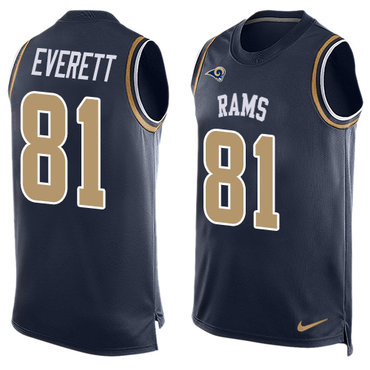 Nike Rams #81 Gerald Everett Navy Blue Team Color Men's Stitched NFL Limited Tank Top Jersey Nike Rams #81 Gerald Everett Navy Blue Team Color Men's Stitched NFL Limited Tank Top Jersey