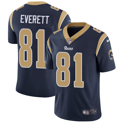 Nike Rams #81 Gerald Everett Navy Blue Team Color Men's Stitched NFL Vapor Untouchable Limited Jersey Nike Rams #81 Gerald Everett Navy Blue Team Color Men's Stitched NFL Vapor Untouchable Limited Jersey