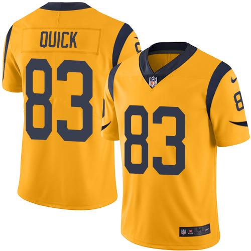 Nike Rams #83 Brian Quick Gold Men's Stitched NFL Limited Rush Jersey Nike Rams #83 Brian Quick Gold Men's Stitched NFL Limited Rush Jersey