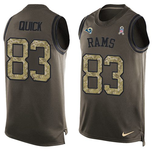Nike Rams #83 Brian Quick Green Men's Stitched NFL Limited Salute To Service Tank Top Jersey Nike Rams #83 Brian Quick Green Men's Stitched NFL Limited Salute To Service Tank Top Jersey