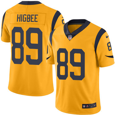 Nike Rams #89 Tyler Higbee Gold Men's Stitched NFL Limited Rush Jersey Nike Rams #89 Tyler Higbee Gold Men's Stitched NFL Limited Rush Jersey