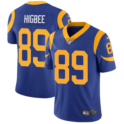 Nike Rams #89 Tyler Higbee Royal Blue Alternate Men's Stitched NFL Vapor Untouchable Limited Jersey Nike Rams #89 Tyler Higbee Royal Blue Alternate Men's Stitched NFL Vapor Untouchable Limited Jersey