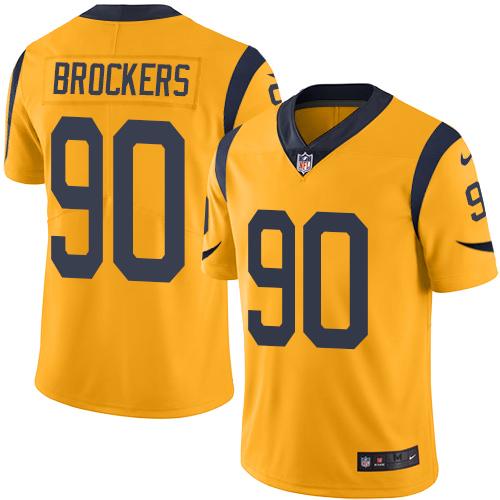 Nike Rams #90 Michael Brockers Gold Men's Stitched NFL Limited Rush Jersey Nike Rams #90 Michael Brockers Gold Men's Stitched NFL Limited Rush Jersey