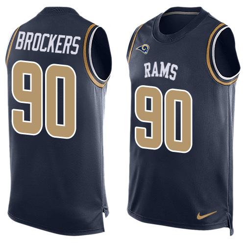 Nike Rams #90 Michael Brockers Navy Blue Team Color Men's Stitched NFL Limited Tank Top Jersey Nike Rams #90 Michael Brockers Navy Blue Team Color Men's Stitched NFL Limited Tank Top Jersey