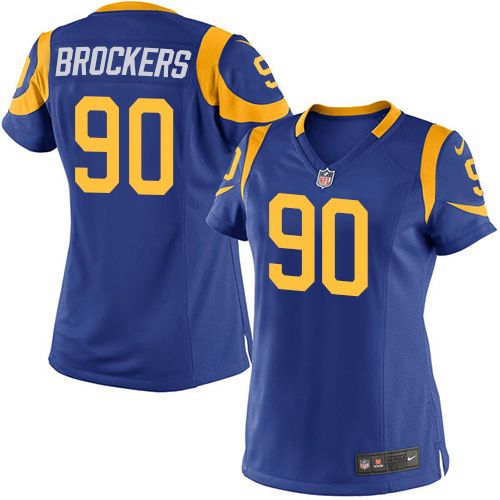 Nike Rams #90 Michael Brockers Royal Blue Alternate Women's Stitched NFL Elite Jersey