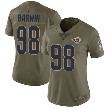 Nike Rams #98 Connor Barwin Olive Women's Stitched NFL Limited 2017 Salute to Service Jersey