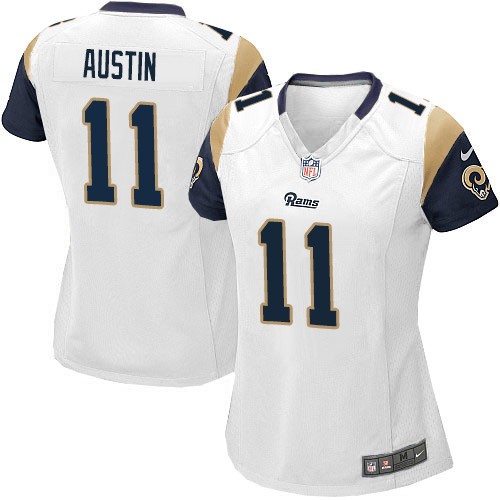 Nike Rams 11 Tavon Austin White Women Game Jersey