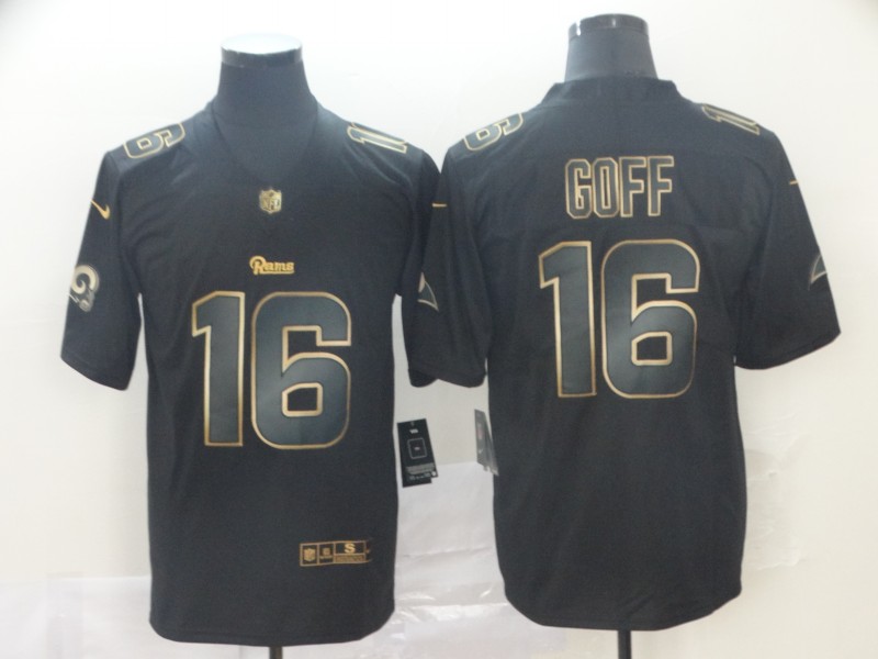 Nike Rams 16 Jared Goff Black Gold Vapor Untouchable Limited Jersey Nike Rams 16 Jared Goff Black Gold Vapor Untouchable Limited Jersey