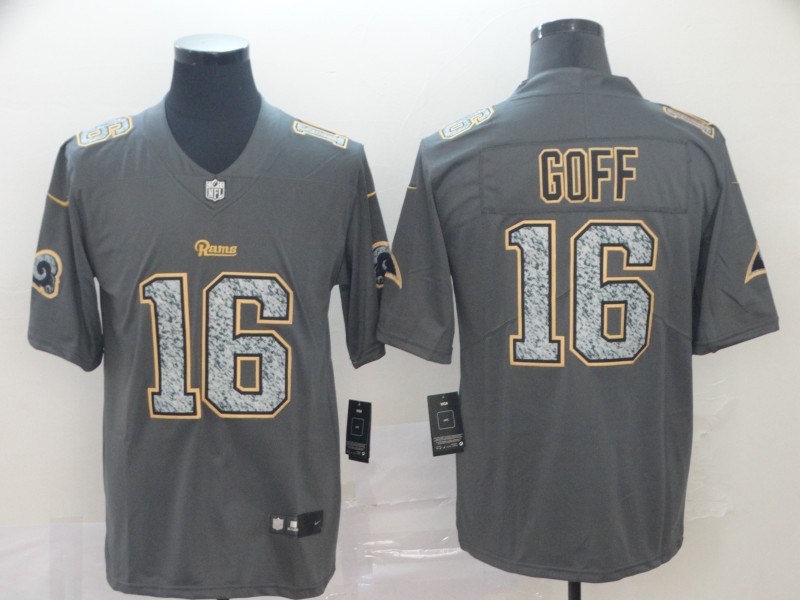 Nike Rams 16 Jared Goff Gray Camo Vapor Untouchable Limited Jersey Nike Rams 16 Jared Goff Gray Camo Vapor Untouchable Limited Jersey