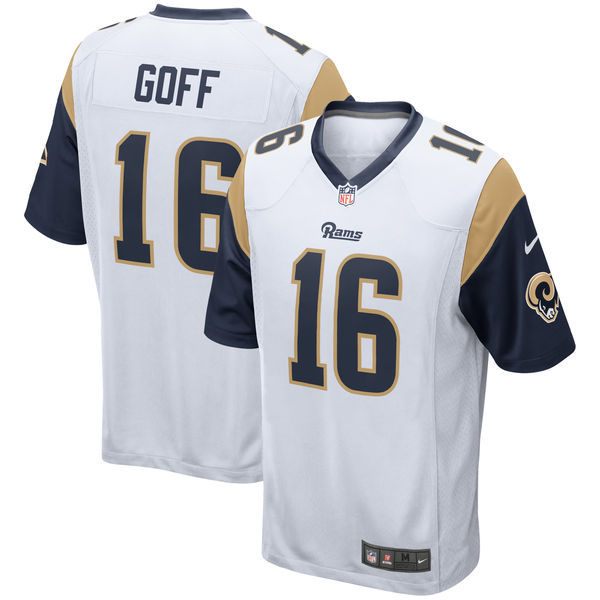Nike Rams 16 Jared Goff White Game Jersey Nike Rams 16 Jared Goff White Game Jersey