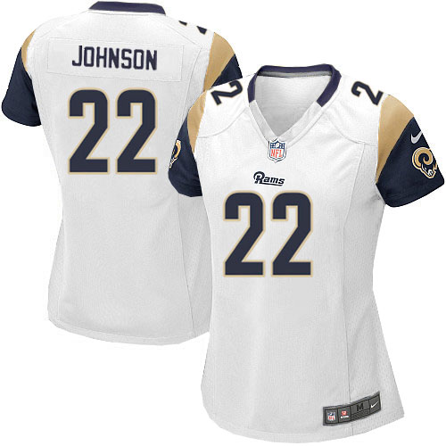 Nike Rams 22 Trumaine Johnson White Women Game Jersey