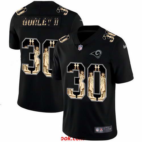 Nike Rams 30 Todd Gurley II Black Statue Of Liberty Limited Jersey Nike Rams 30 Todd Gurley II Black Statue Of Liberty Limited Jersey