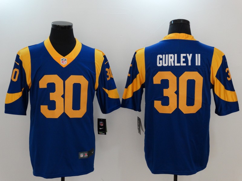 Nike Rams 30 Todd Gurley II Blue Vapor Untouchable Palyer Limited Jersey Nike Rams 30 Todd Gurley II Blue Vapor Untouchable Palyer Limited Jersey