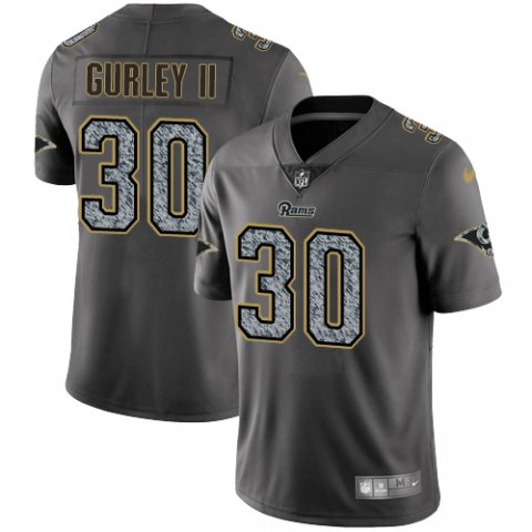 Nike Rams 30 Todd Gurley II Gray Camo Vapor Untouchable Limited Jersey