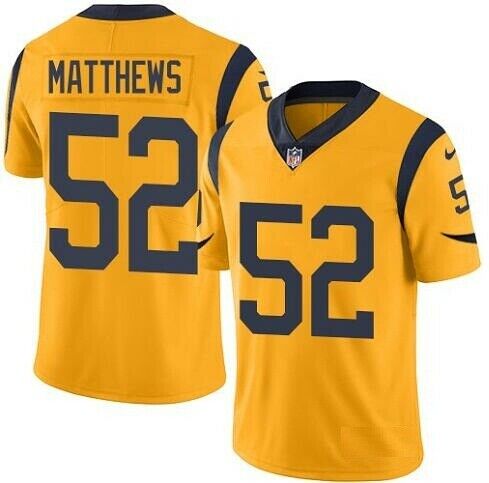 Nike Rams 52 Clay Matthews Gold Color Rush Limited Jersey Nike Rams 52 Clay Matthews Gold Color Rush Limited Jersey