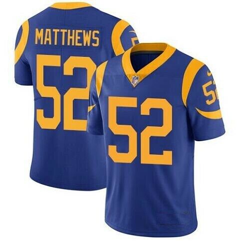 Nike Rams 52 Clay Matthews Royal Vapor Untouchable Limited Jersey Nike Rams 52 Clay Matthews Royal Vapor Untouchable Limited Jersey