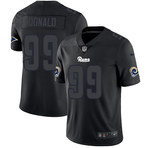 Nike Rams 99 Aaron Donald Black Impact Rush Limited Jersey Nike Rams 99 Aaron Donald Black Impact Rush Limited Jersey